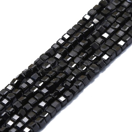 Natural Black Spinel Beads Strands G-P457-B01-31-1