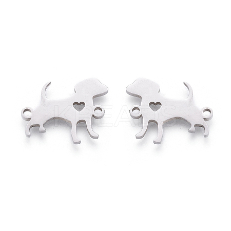 304 Stainless Steel Puppy Links connectors STAS-CJ0001-15-1