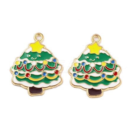 Christmas Theme Rack Plating Alloy Pendants FIND-M020-04G-03-1