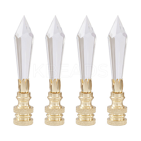 4Pcs Glass Lampshade Decorations AJEW-SW0001-03LG-1