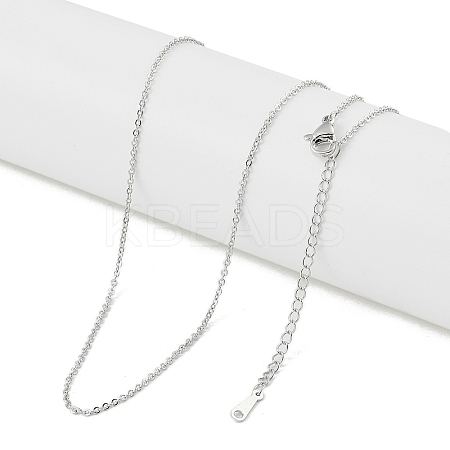 Brass Cable Chain Necklaces NJEW-U008-06P-1