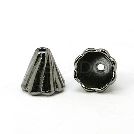 Tibetan Style Bead Caps EA10181Y-B-1