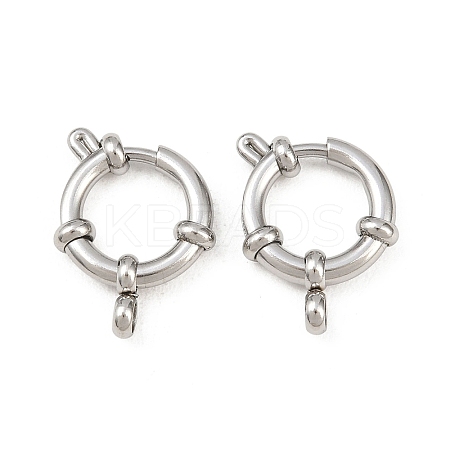 Tarnish Resistant 304 Stainless Steel Spring Ring Clasps STAS-R083-04-1