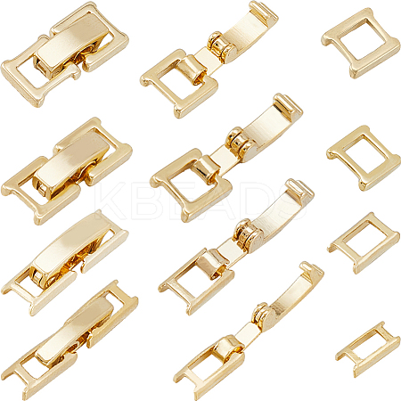 12Pcs 4 Styles Eco-Friendly Brass Watch Band Clasps KK-SC0004-09-1