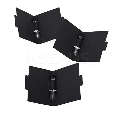 Column Glass Perfume Bottles with Paper Card AJEW-TADJ0001-22A-1