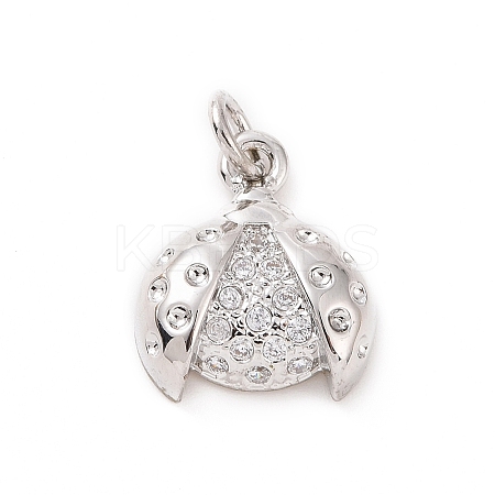 Brass Micro Pave Cubic Zirconia Charms KK-C012-44P-1