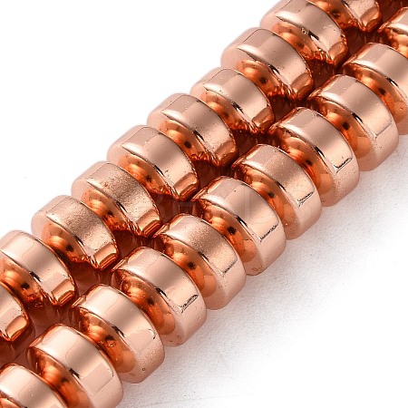 Electroplated Synthetic Non-magnetic Hematite Beads Strands G-C248-A01-5x8mm-02-1