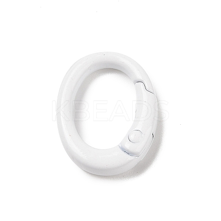 Spray Painted Alloy Spring Gate Rings AJEW-C035-01D-1