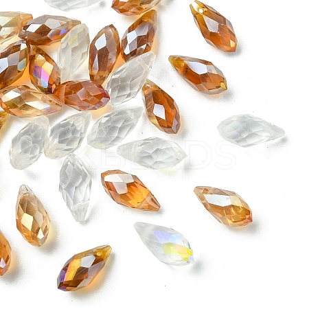 30Pcs 3 Colors Electroplate Glass Faceted Teardrop Beads EGLA-YW0001-86C-1