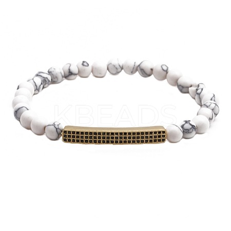 6MM Natural Howlite Beaded Bracelets PY2315-2-1