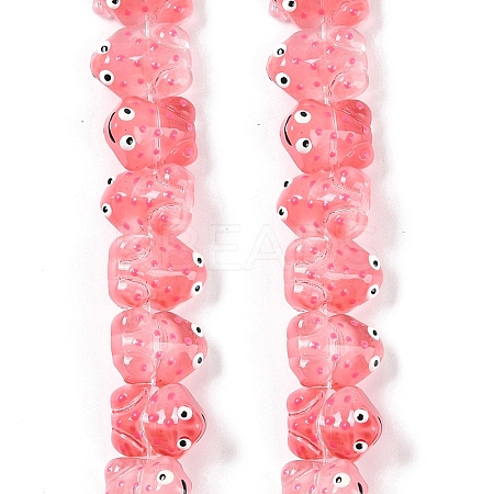 Transparent Glass Enamel Beads Strands GLAA-B021-05H-1