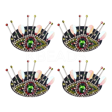 Eye Shape Rhinestone & Sequin Beaded Appliques PATC-FG0001-27-1