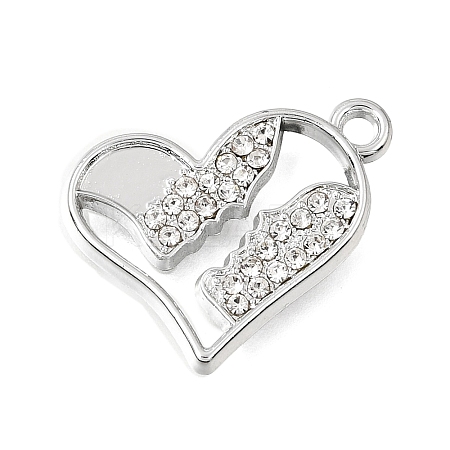 UV Plating Alloy Crystal Rhinestone Pendants RB-CBAD37D-29P-1