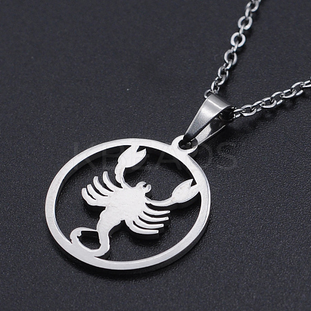 Non-Tarnish 201 Stainless Steel Pendants Necklaces NJEW-S105-JN626-8-1
