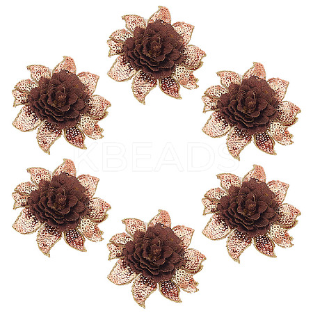 6Pcs Polyester Computerized Embroidery Cloth Iron on/Sew on Patches PATC-DC0001-18B-1