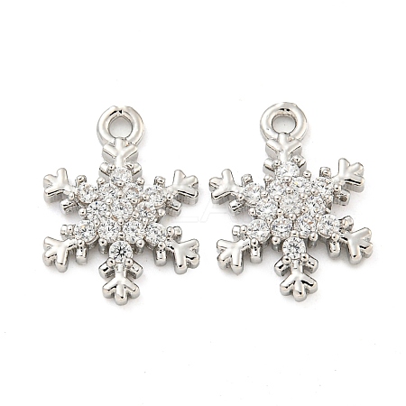 Brass Micro Pave Clear Cubic Zirconia Pendants FIND-Z044-09P-1