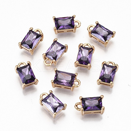 Brass Glass Rhinestone Pendants GLAA-S179-21B-RS-1