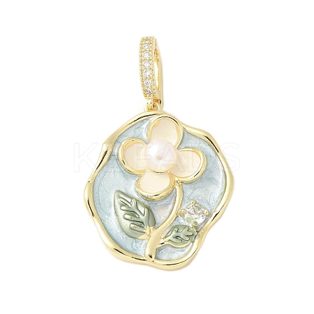 Brass Enamel Pendants LS-KK-F886-03G-03-1
