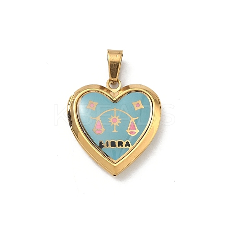 304 Stainless Steel Locket Pendants STAS-H255-02G-07-1