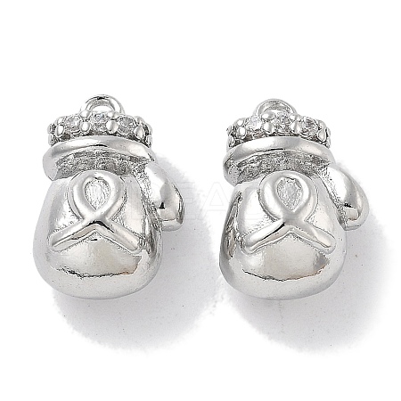 Brass Micro Pave Cubic Zirconia Charms KK-M102-55P-1