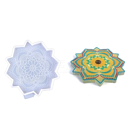 Mandala Flower Coaster DIY Silicone Mold LS-DIY-K072-05B-1