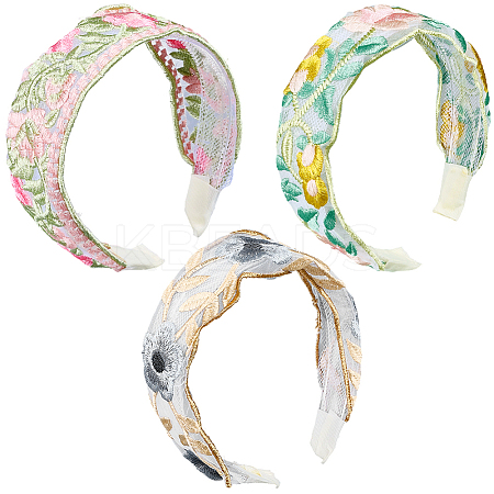 3Pcs 3 Colors Polyester Hair Bands MRMJ-CY0001-02-1