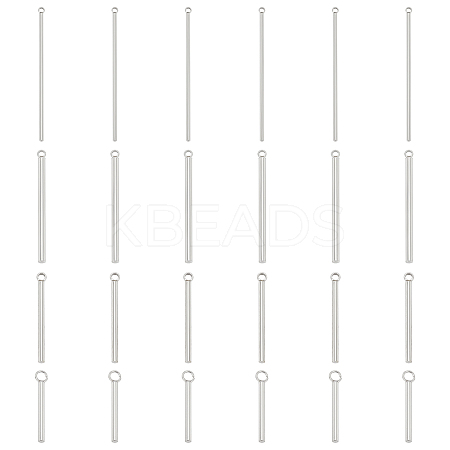 120Pcs 4 Size 304 Stainless Steel Pendants STAS-UN0021-85P-1
