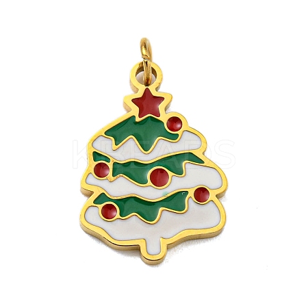 Christmas Theme Ion Plating(IP) 304 Stainless Steel Pendants STAS-O005-014B-G-1