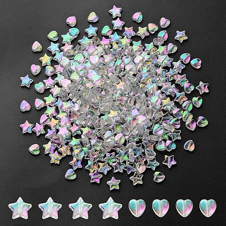 30OPcs 2 Style Eco-Friendly Transparent Acrylic Beads TACR-YW0001-71-1