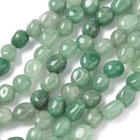 Natural Green Aventurine Beads Strands G-C038-02A-01-1