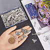 50Pcs 10 Styles Skeleton Theme Tibetan Style Alloy Pendants FIND-SC0011-06-3