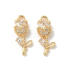 Brass Micro Pave Cubic Zirconia Pendants KK-Z136-35G-02-1