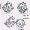 10Pcs Rack Plating Brass Cage Pendants KK-SC0005-90-2