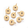Brass Micro Pave Cubic Zirconia Charms KK-O118-16MG-2