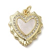 Brass Micro Pave Cubic Zirconia Pendants KK-Q808-25G-1