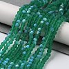 Transparent Glass Beads Strands X1-EGLA-A034-T4mm-MB18-2