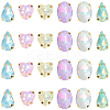 60Pcs 6 Styles Zinc Alloy Rhinestone Sew on Rhinestones FIND-CY0001-07-7