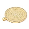 Brass with Cubic Zirconia Pendants KK-K332-16B-G-4