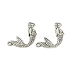 Tibetan Style Alloy Mermaid Pendants TIBEP-36349-AS-RS-1
