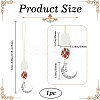 Nuggets Natural Quartz Crystal & Red Jasper Pouch Pendant Decorations HJEW-WH20002-03D-2