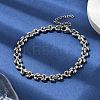 304 Stainless Steel X Link Chains Bracelets for Men & Women BJEW-D042-33P-3