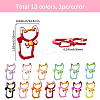 13Pcs 13 Colors Baking Paint Zinc Alloy Enamel Locking Carabiner FIND-SC0021-06-2