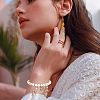 8Pcs 8 Style Brass Micro Pave Clear Cubic Zirconia Pendants ZIRC-FH0001-25-5