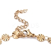 PVD Vacuum Plating 304 Stainless Steel Flat Round Link Chain Bracelets BJEW-I295-05B-G-2
