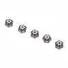 6-Petal Flower Tibetan Silver Bead Caps LS-AA188-3