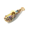 2Pcs Electroplated Natural Quartz Crystal Dyed Copper Wire Wrapped Pendants PALLOY-JF03171-01-4