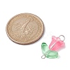 10Pcs Glass Connector Charms PALLOY-JF02321-A-2