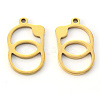 PVD Vacuum Plating 304 Stainless Steel Pendants STAS-N092-77G-2