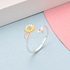 925 Sterling Silver Micro Pave Cubic Zirconia Open Cuff Rings for Women STER-N016-138SG-1