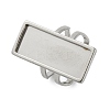304 Stainless Steel Cuff Ring Components X-STAS-U059-02P-1
